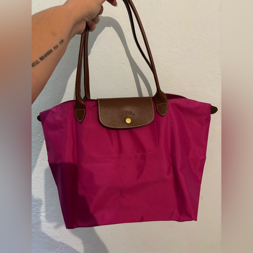 LIKE NEW LE PLIAGE ORIGINAL M TOTE BAG PINK